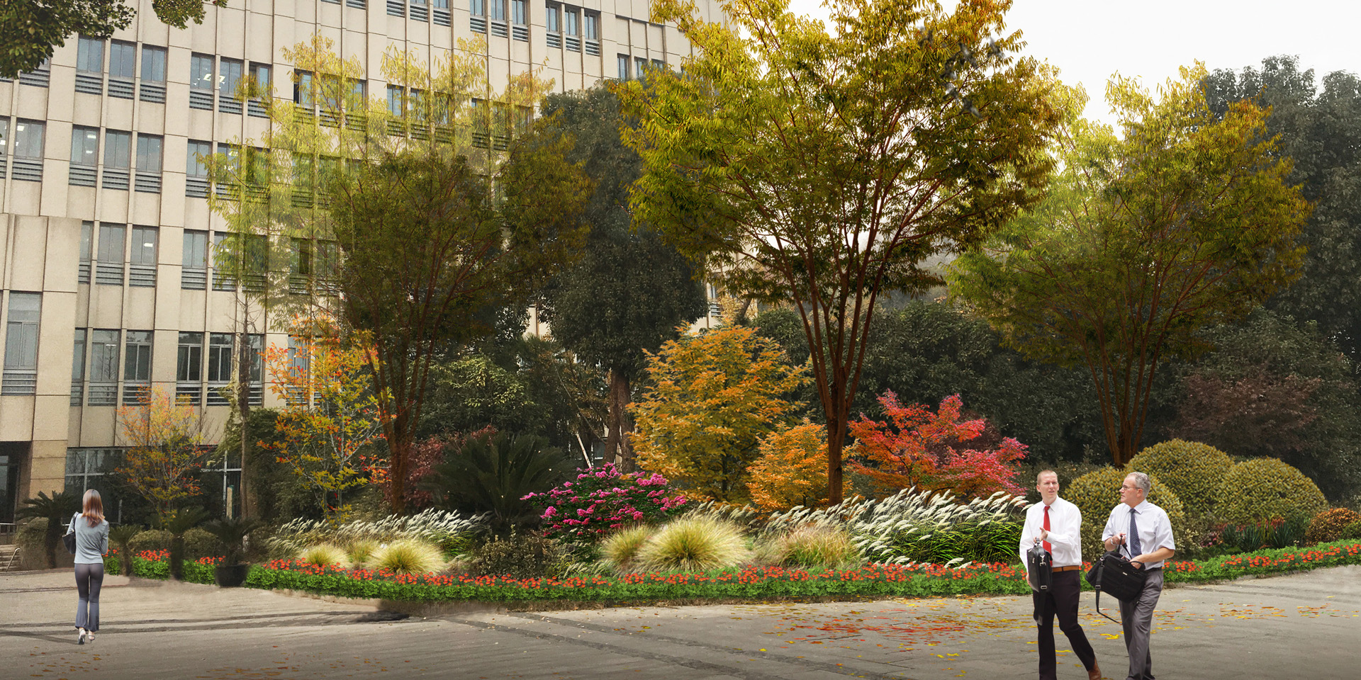 浙江?杭州漂亮花园都会树模项目-西溪医院景观提升设计
